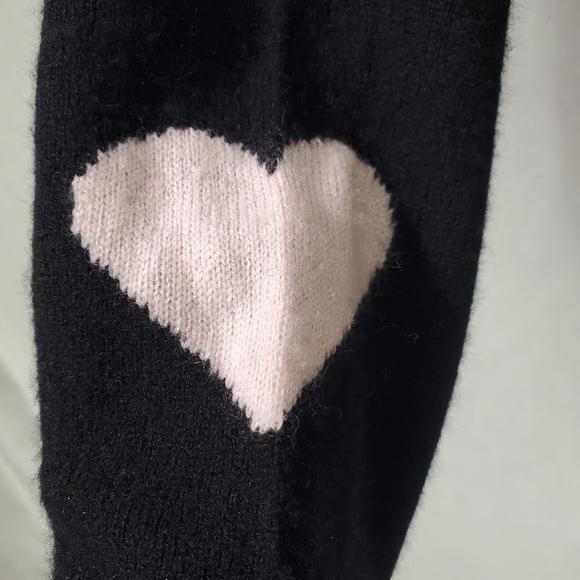 Brodie | 100% Cashmere Sweater Jumper Black Pink Love Graphic Valentine's Day S - Picture 9 of 10